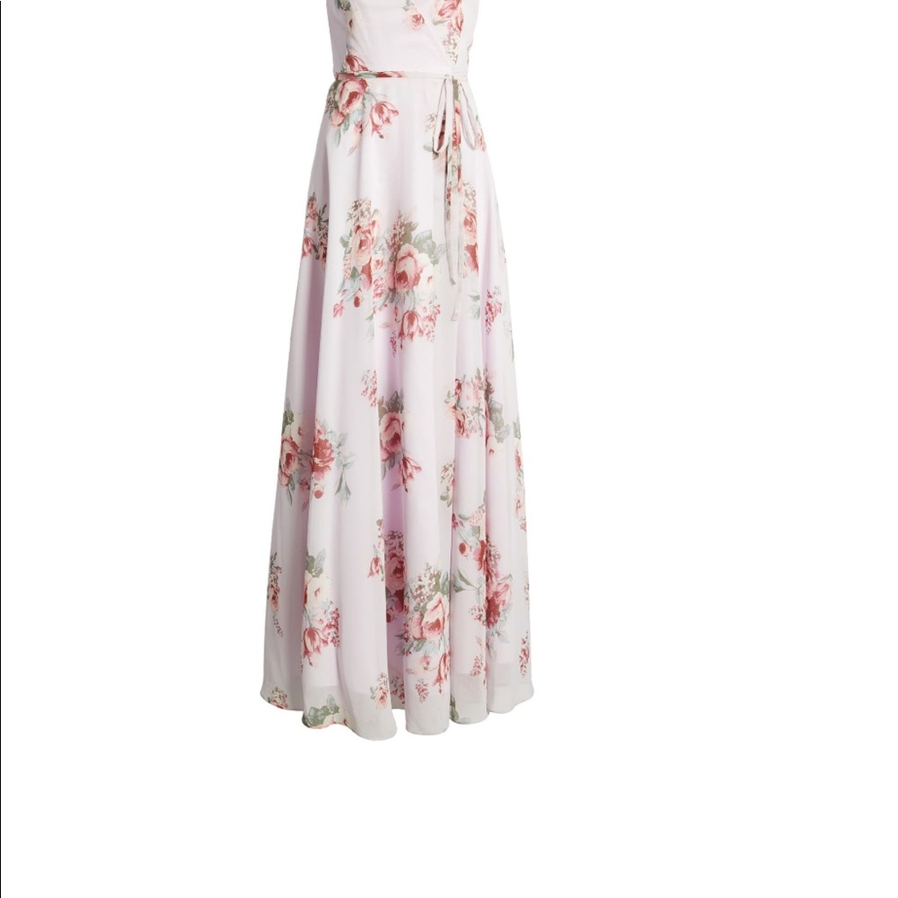 Lulu’s Floral Print Wrap Gown - with tags - Picture 3 of 7